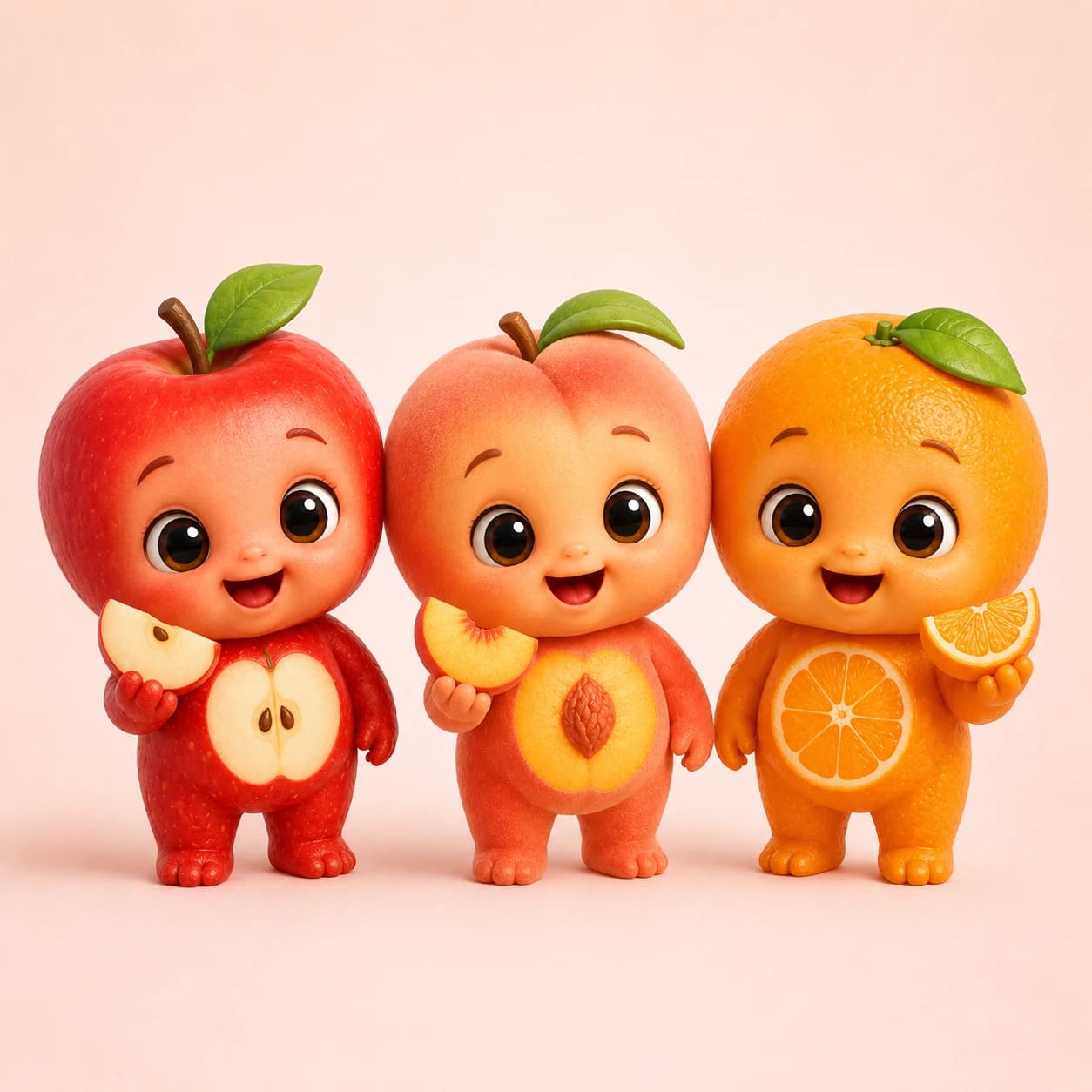 Apple, peach, or orange baby