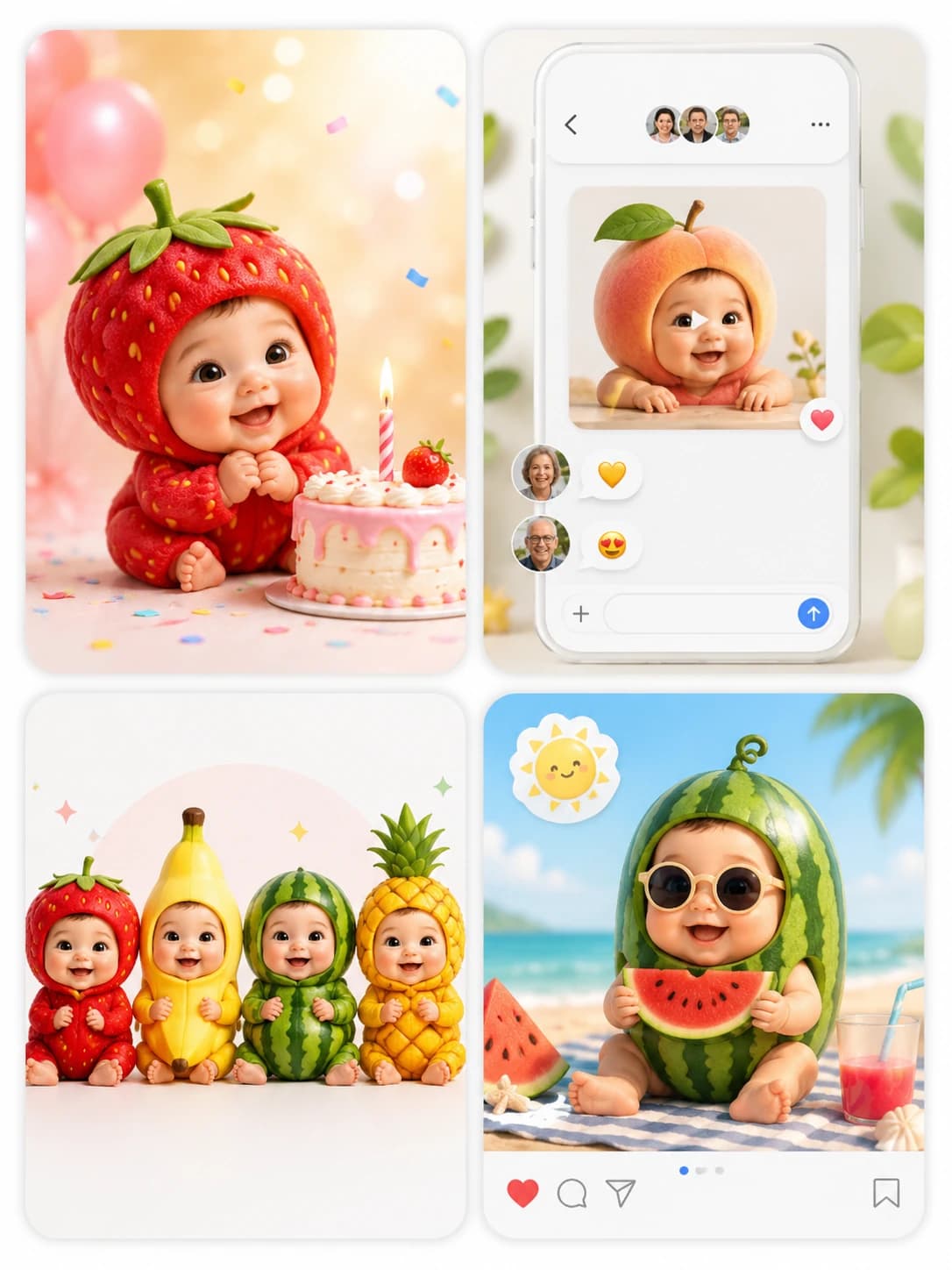 Simple fruit baby ideas for your first video