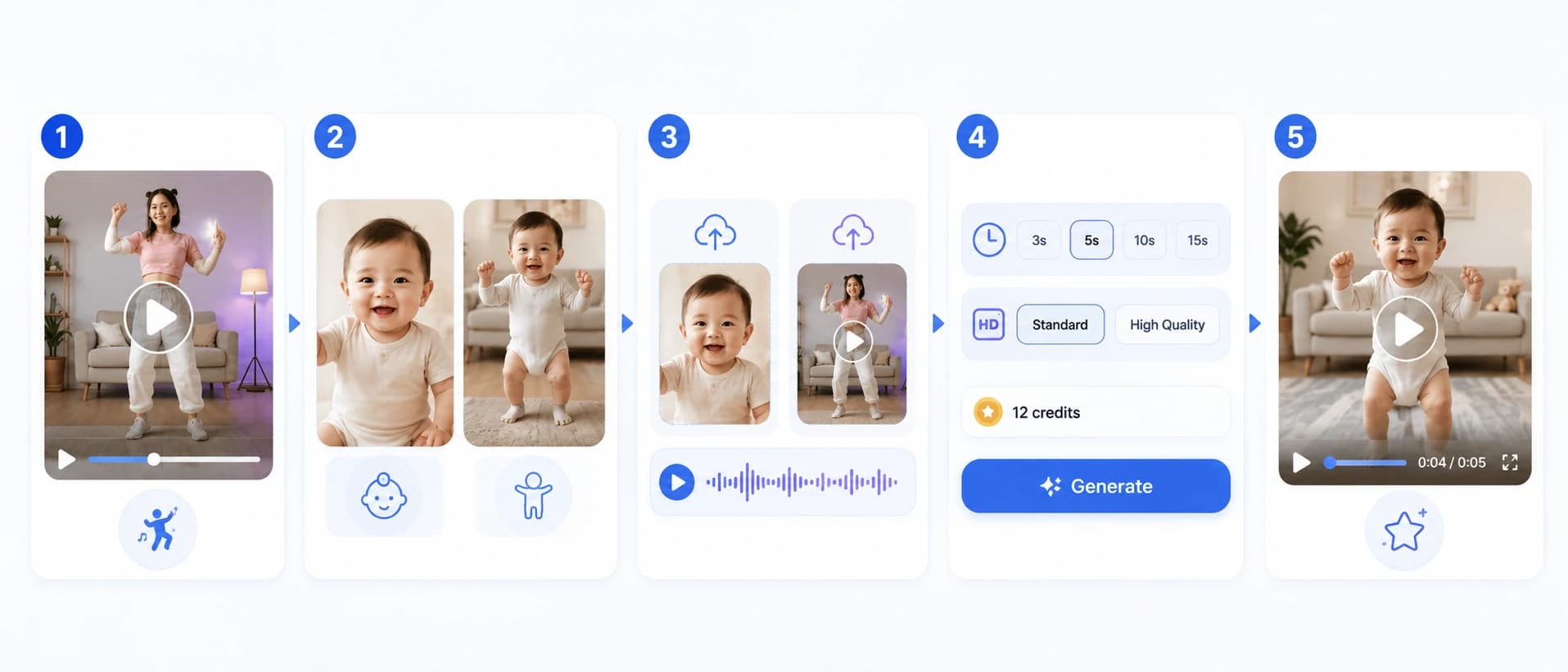 Match the baby photo to the audio